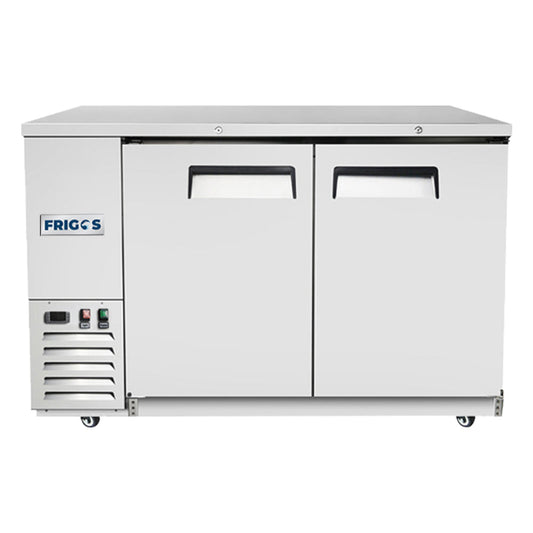 Frigos 58" Two Solid Door Stainless Steel Back Bar Refrigerator - FGA-BBR-2D-59