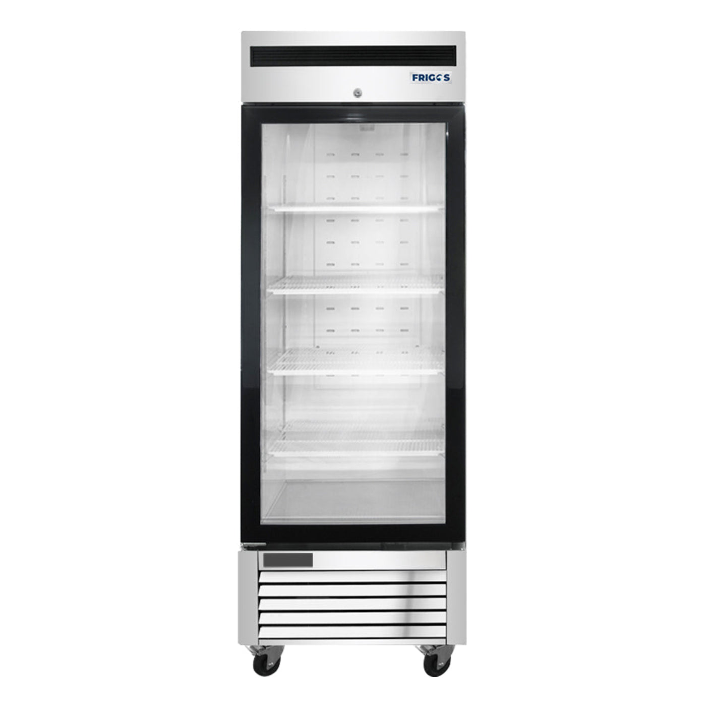 Frigos 27" One Glass Door Stainless Steel Reach-In Freezer 19 Cu. Ft. Left Hinged - FGA-BMF-1GD-27-L