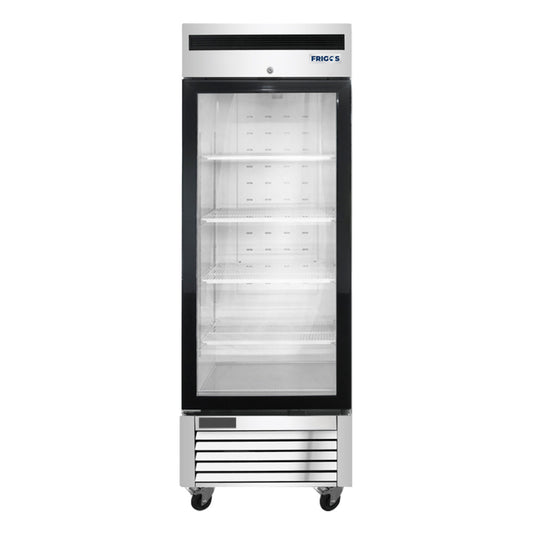 Frigos 27" One Glass Door Stainless Steel Reach-In Freezer 19 Cu. Ft. Left Hinged - FGA-BMF-1GD-27-L