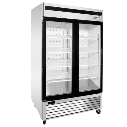 Stainless Steel Glass Door Reach-In Freezer Frigos 45 Cu. Ft. - FGA-BMF-2GD-54