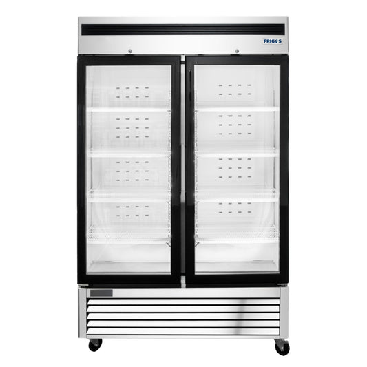 Stainless Steel Glass Door Reach-In Refrigerator Frigos 54.38" - FGA-BMR-2GD-54