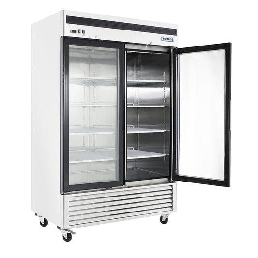 Stainless Steel Glass Door Reach-In Refrigerator Frigos 54.38" - FGA-BMR-2GD-54