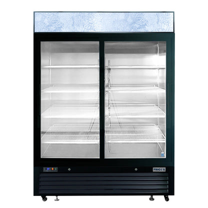 Frigos  54" Two Glass Door Black Steel Exterior Refrigerator Merchandiser 45 Cu. Ft. - FGA-MGDR-2SD-54