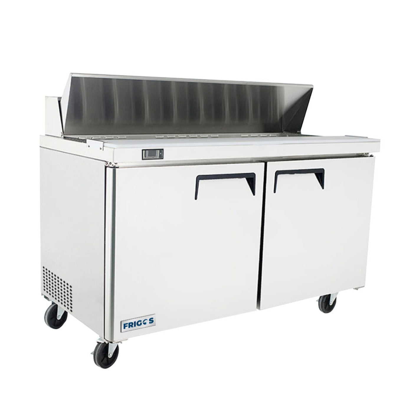 Frigos 60" Two Door Refrigerated Sandwich Prep Table (16) 1/6 size pans - FGA-SPT-16P-60
