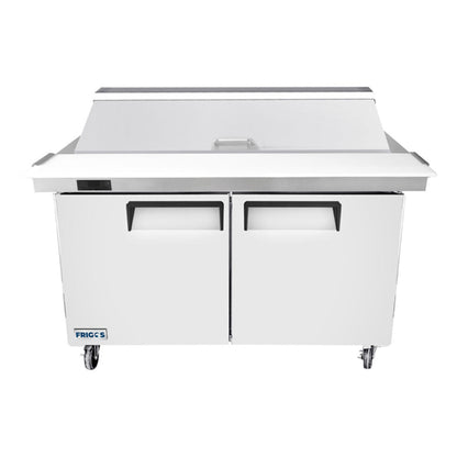 Frigos 60" Two Door Refrigerated Sandwich Prep Table (16) 1/6 size pans - FGA-SPT-16P-60