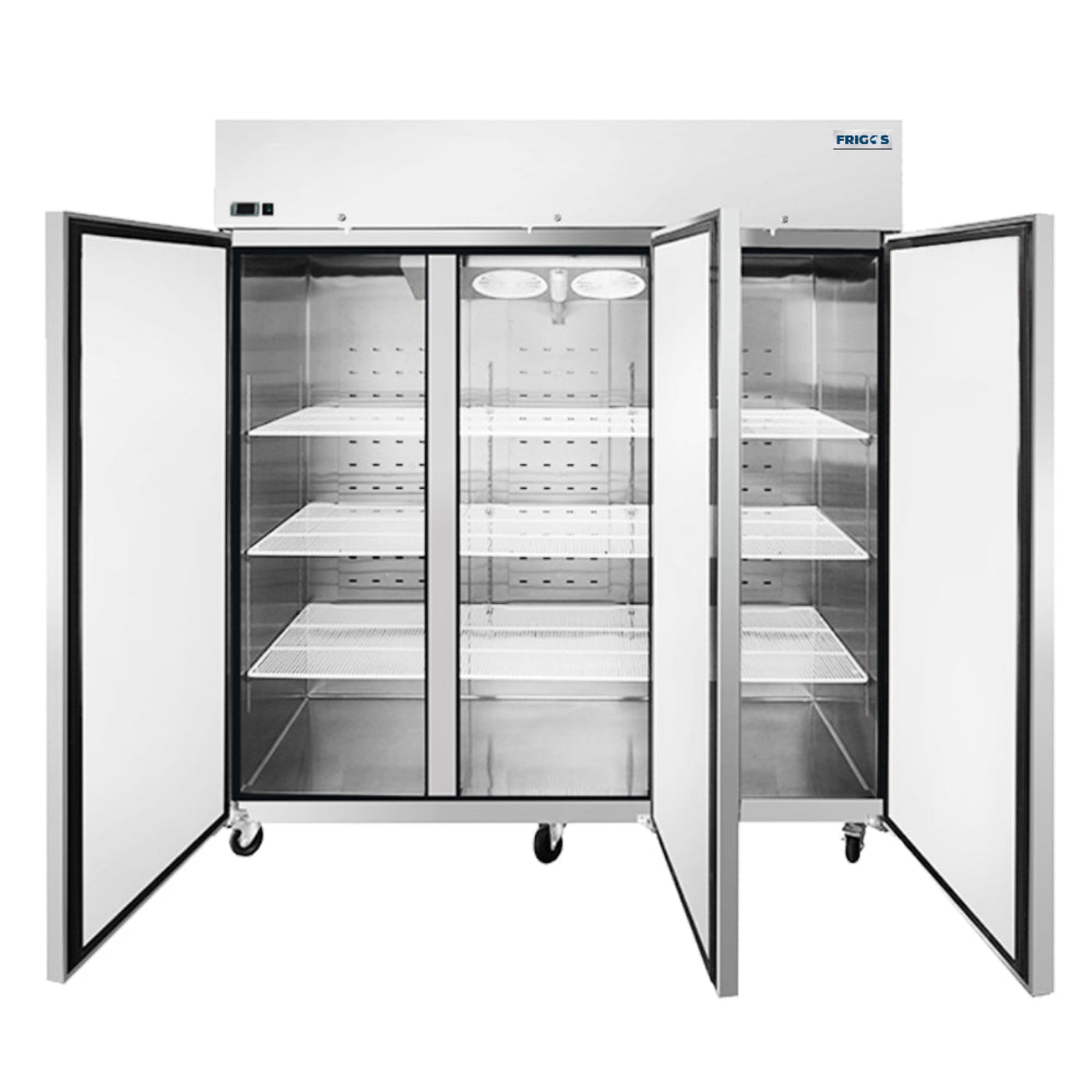 Frigos 77.80'' Top Mounted (3) Solid Door Reach-In Freezer 64.9 Cu. Ft. - FGA-TMF-3D-78
