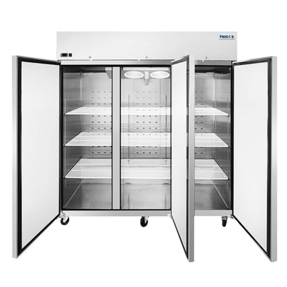 Frigos 77.80'' Top Mounted (3) Solid Door Reach-In Freezer 64.9 Cu. Ft. - FGA-TMF-3D-78