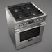 Fulgor Milano 30 in. 400 Series Accento All Gas Range in Stainless Steel - F4PGR304S2