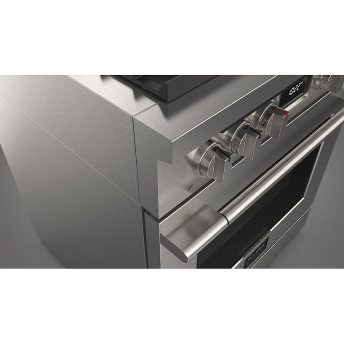 Fulgor Milano 30 in. 400 Series Accento Dual Fuel Range in Stainless Steel - F4PDF304S1