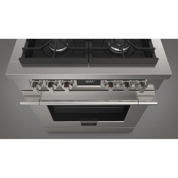 Fulgor Milano 30 in. 400 Series Accento Dual Fuel Range in Stainless Steel - F4PDF304S1