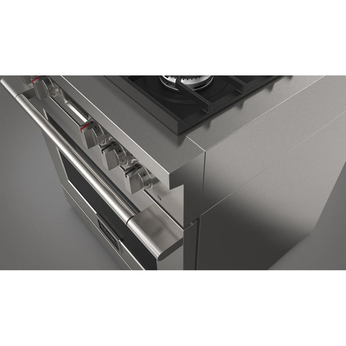 Fulgor Milano 30 in. 400 Series Accento Dual Fuel Range in Stainless Steel - F4PDF304S1