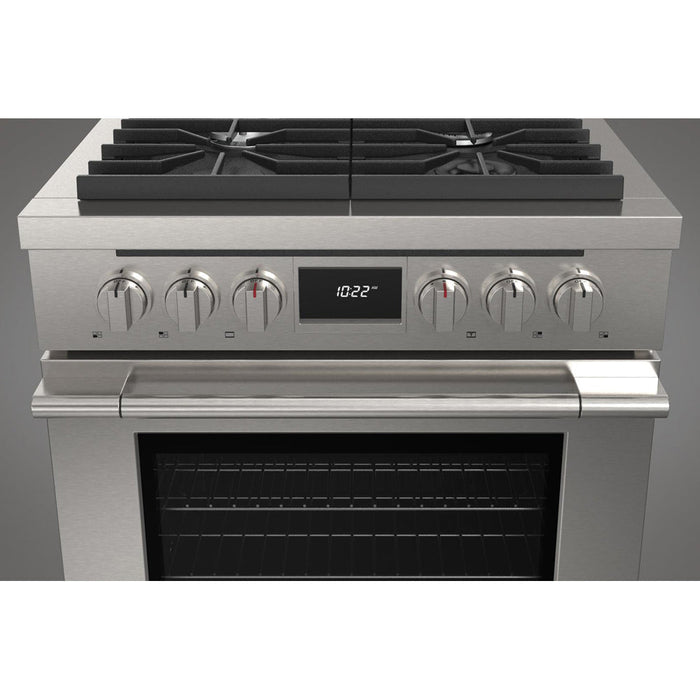 Fulgor Milano 30 in. 400 Series Accento Dual Fuel Range in Stainless Steel - F4PDF304S1