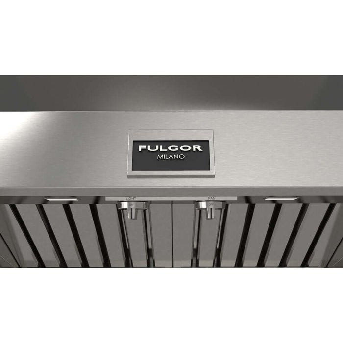 Fulgor Milano 30 in. 600 CFM Professional Under Cabinet Range Hood with Knob Control in Stainless Steel -F6PH30S2