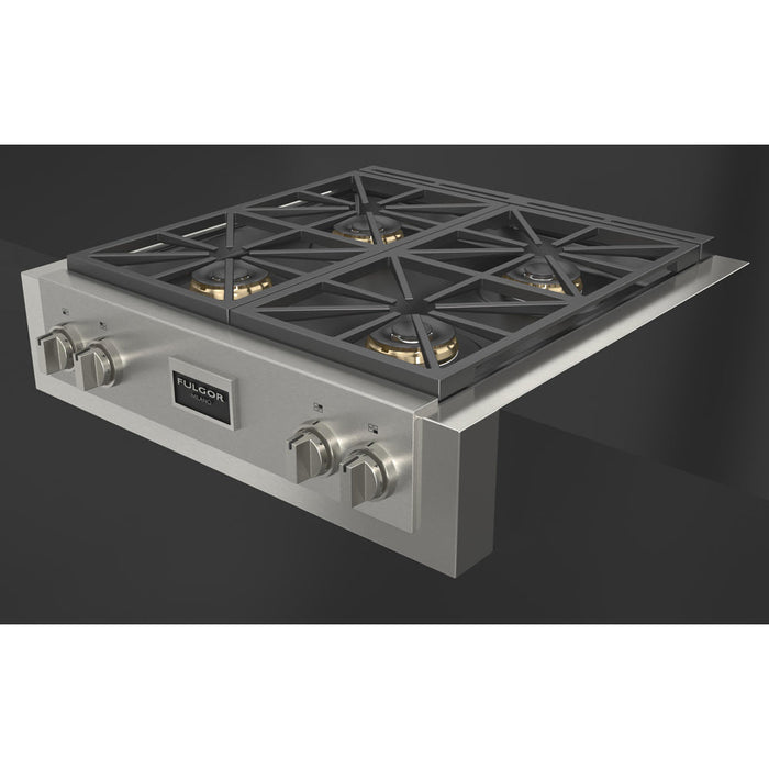 Fulgor Milano 30 in. 600 Professional Series All Gas Rangetop in Stainless Steel - F6GRT304S1