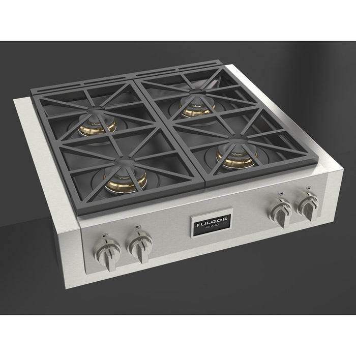 Fulgor Milano 30 in. 600 Professional Series All Gas Rangetop in Stainless Steel - F6GRT304S1