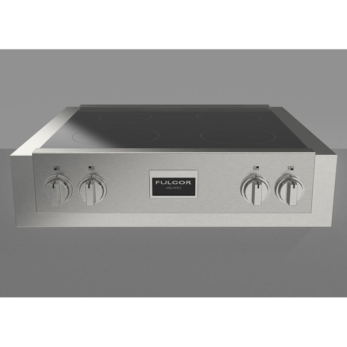 Fulgor Milano 30 in. 600 Professional Series Induction Rangetop in Stainless Steel with Glass Ceramic Top - F6IRT304S1