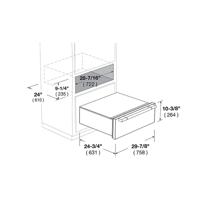 Fulgor Milano 30 in. 600 Professional Series Warming Drawer -F6PWD30S1