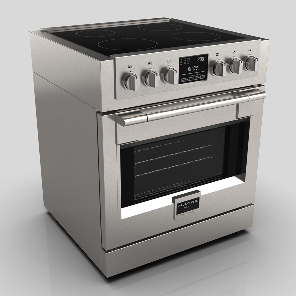 Fulgor Milano 30 in. 600 Series All Electric Induction Range in Stainless Steel - F6PIR304S1