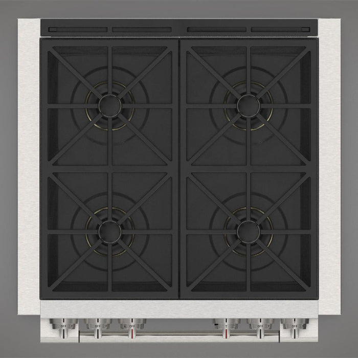 Fulgor Milano 30 in. 600 Series Dual Fuel Range with 4 Burners in Stainless Steel - F6PDF304S1