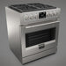 Fulgor Milano 30 in. 600 Series Dual Fuel Range with 4 Burners in Stainless Steel - F6PDF304S1