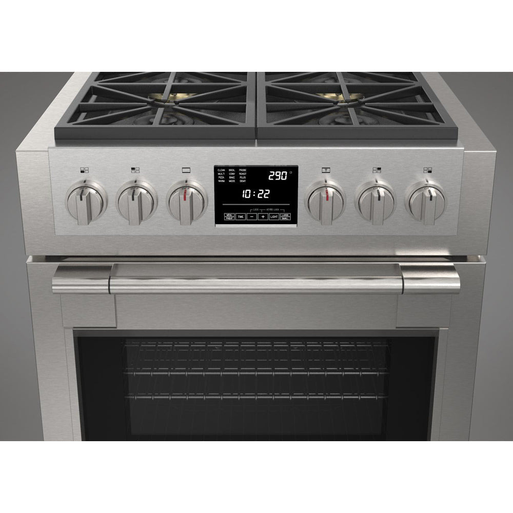 Fulgor Milano 30 in. 600 Series Dual Fuel Range with 4 Burners in Stainless Steel - F6PDF304S1