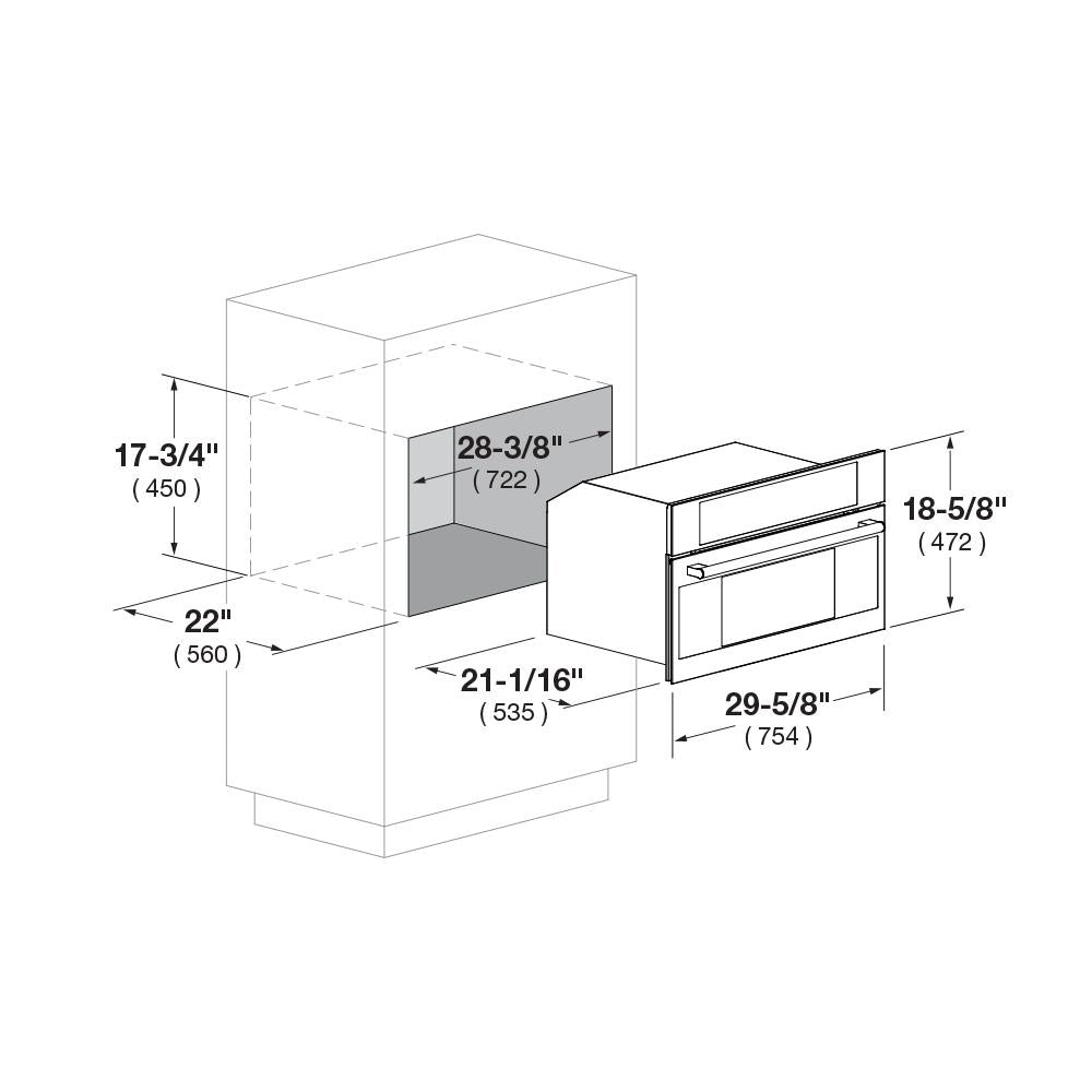 Fulgor Milano 30 in. 700 Series Combination Convection Steam Oven - F7DSCO30S1