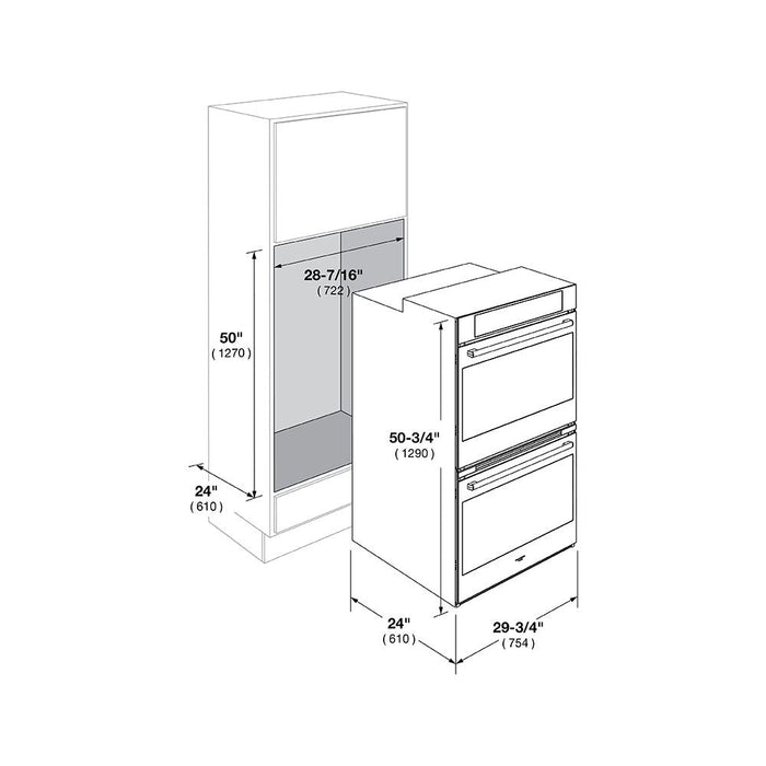 Fulgor Milano 30 in. Electric Built-in Convection Double Wall Oven with Color Options - F7DP30S1