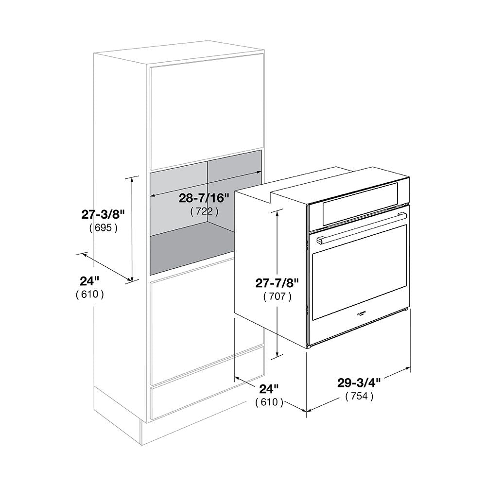 Fulgor Milano 30 in. Electric Built-in Convection Single Wall Oven with Color Options - F7SP30