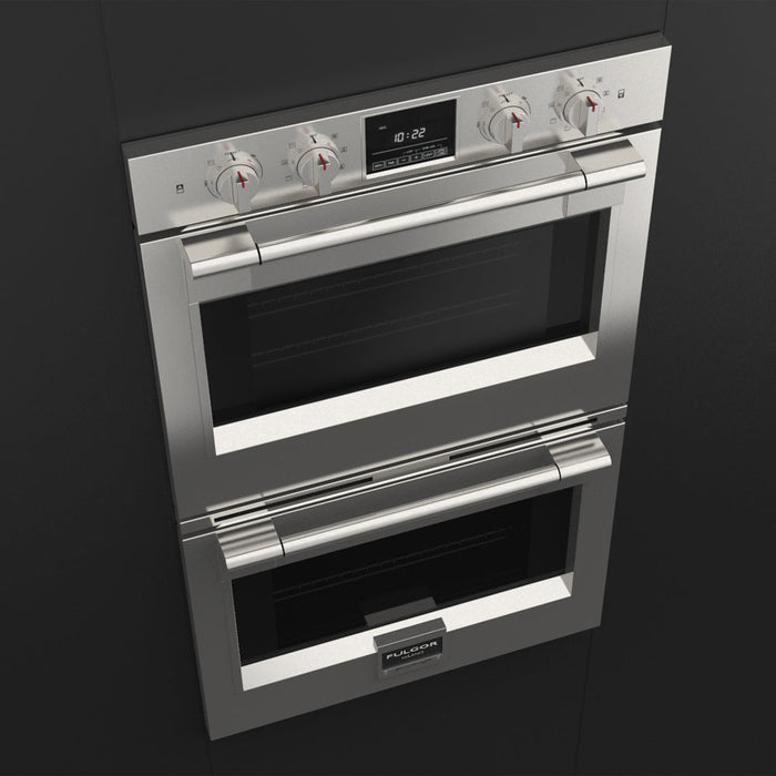 Fulgor Milano 30 in. Electric Built-in Double Wall Oven in Stainless Steel - F6PDP30S1