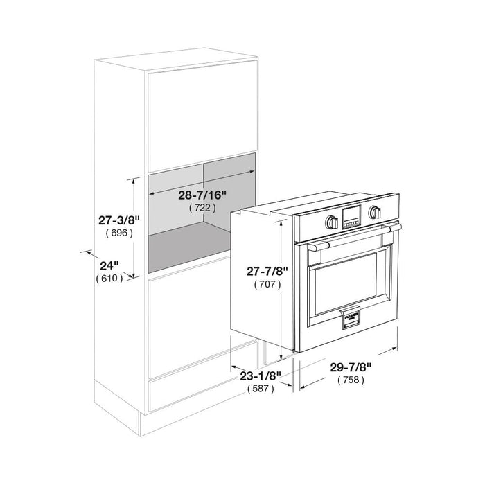 Fulgor Milano 30 in. Electric Built-in Single Wall Oven in Stainless Steel - F6PSP30S1