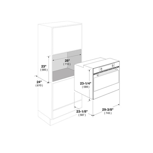 Fulgor Milano 30 in. Electric Single Wall Oven with Convection and Easy Clean in Stainless Steel - F1SP30S3