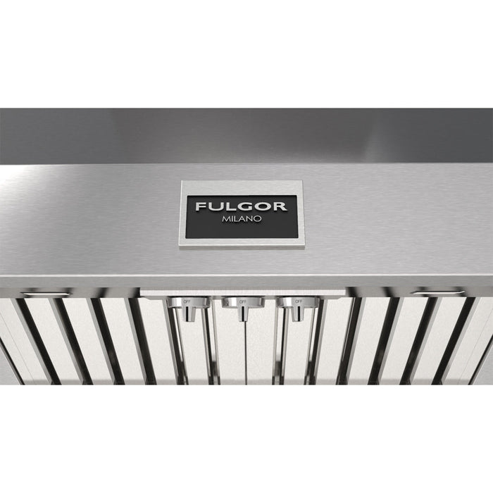 Fulgor Milano 36 in. 1000 CFM Professional Wall Mount Range Hood in Stainless Steel - F6PC36DS1