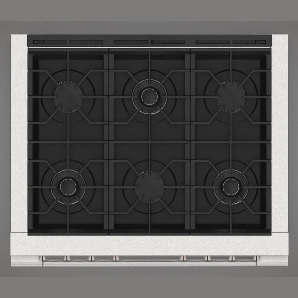 Fulgor Milano 36 in. 400 Series Accento All Gas Range in Stainless Steel - F4PGR366S2