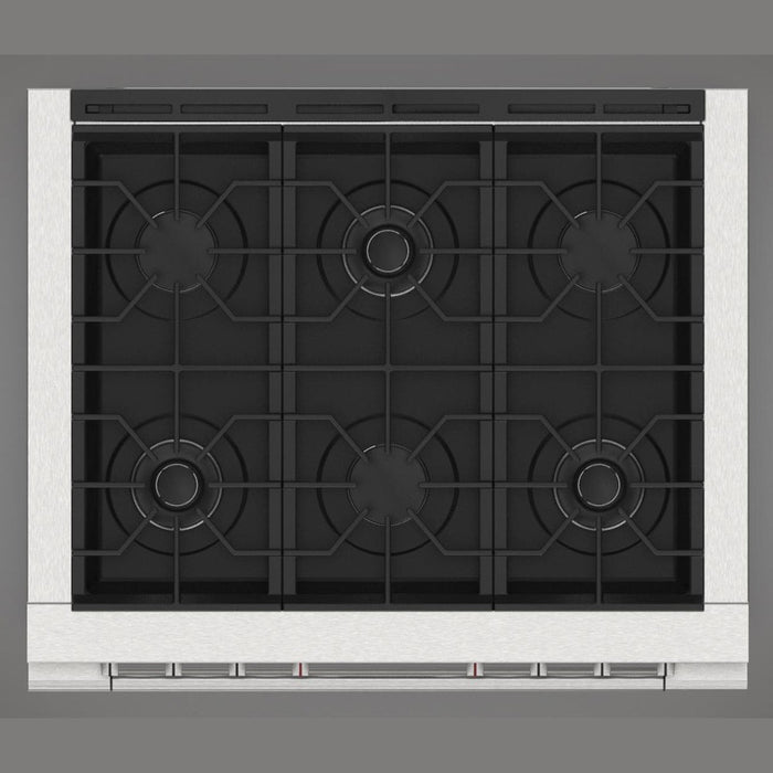 Fulgor Milano 36 in. 400 Series Accento All Gas Range in Stainless Steel - F4PGR366S2