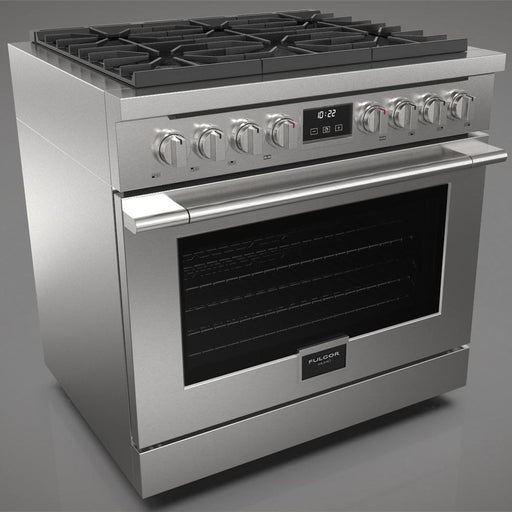 Fulgor Milano 36 in. 400 Series Accento All Gas Range in Stainless Steel - F4PGR366S2