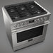 Fulgor Milano 36 in. 400 Series Accento All Gas Range in Stainless Steel - F4PGR366S2