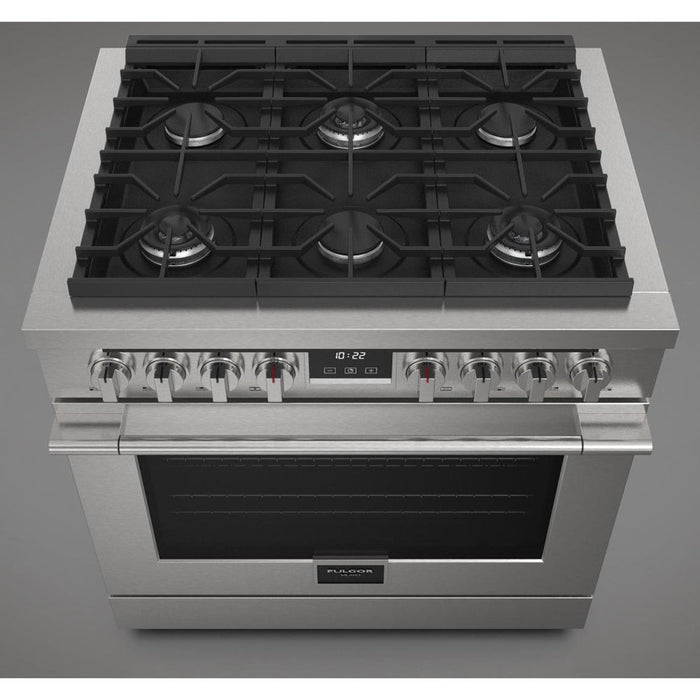 Fulgor Milano 36 in. 400 Series Accento All Gas Range in Stainless Steel - F4PGR366S2