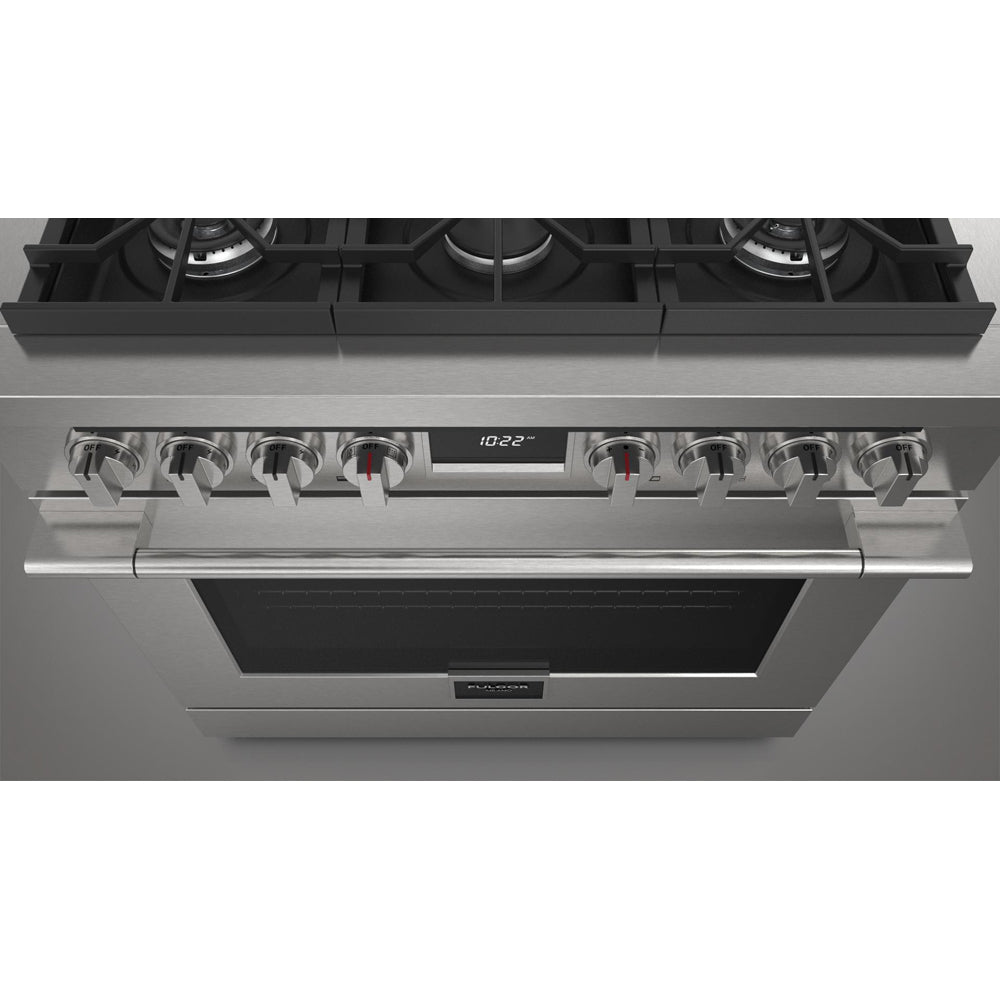 Fulgor Milano 36 in. 400 Series Accento Dual Fuel Range in Stainless Steel -F4PDF366S1