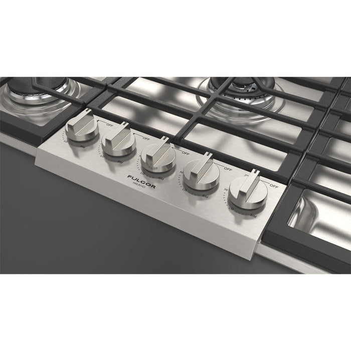 Fulgor Milano 36 in. 400 Series Gas Cooktop with 5 Burners in Stainless Steel - F4PGK365S1