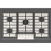 Fulgor Milano 36 in. 400 Series Gas Cooktop with 5 Burners in Stainless Steel - F4PGK365S1