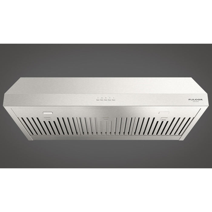 Fulgor Milano 36 in. 450 CFM Under Cabinet Range Hood in Stainless Steel - F4UC36S1