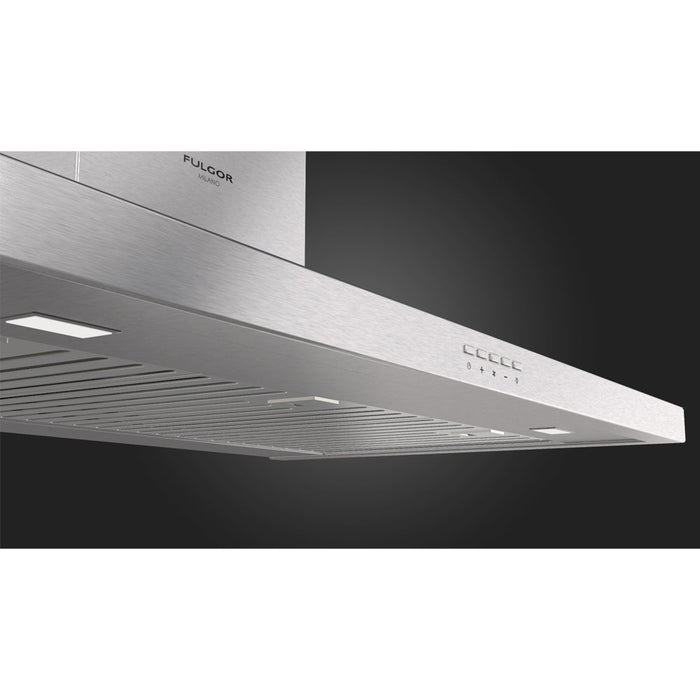 Fulgor Milano 36 in. 600 CFM Wall Mount Range Hood in Stainless Steel - F4CW36S1