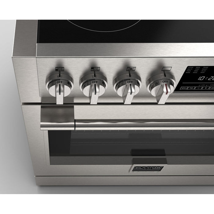 Fulgor Milano 36 in. 600 Series All Electric Induction Range in Stainless Steel - F6PIR365S1