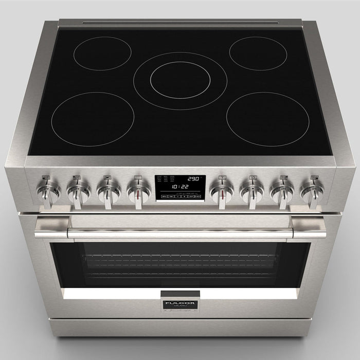 Fulgor Milano 36 in. 600 Series All Electric Induction Range in Stainless Steel - F6PIR365S1