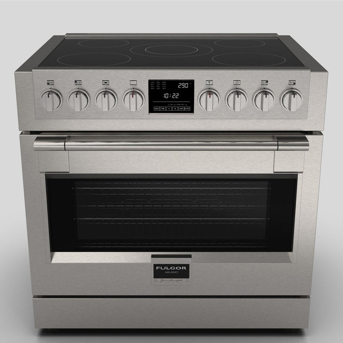 Fulgor Milano 36 in. 600 Series All Electric Induction Range in Stainless Steel - F6PIR365S1