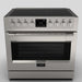 Fulgor Milano 36 in. 600 Series All Electric Induction Range in Stainless Steel - F6PIR365S1