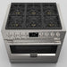 Fulgor Milano 36 in. 600 Series Dual Fuel Range with 6 Burners in Stainless Steel - F6PDF366S1