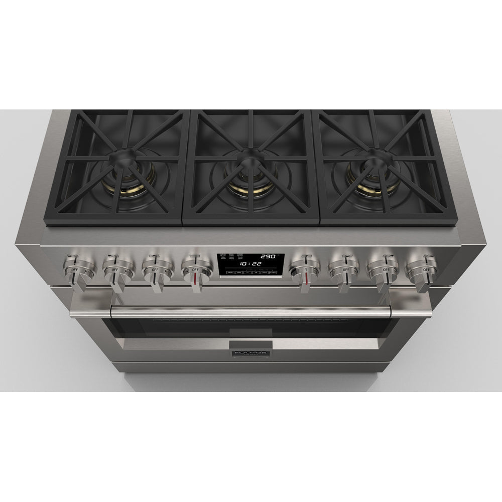 Fulgor Milano 36 in. 600 Series Dual Fuel Range with 6 Burners in Stainless Steel - F6PDF366S1