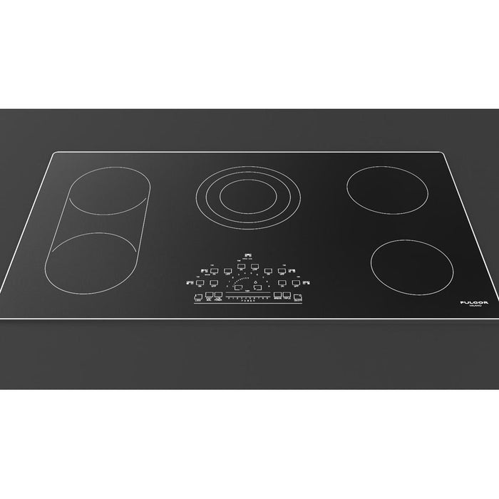 Fulgor Milano 36 in. 600 Series Electric Cooktop with 5 Burners and Glass Ceramic Cooktop in Stainless Steel - F6RT36S2