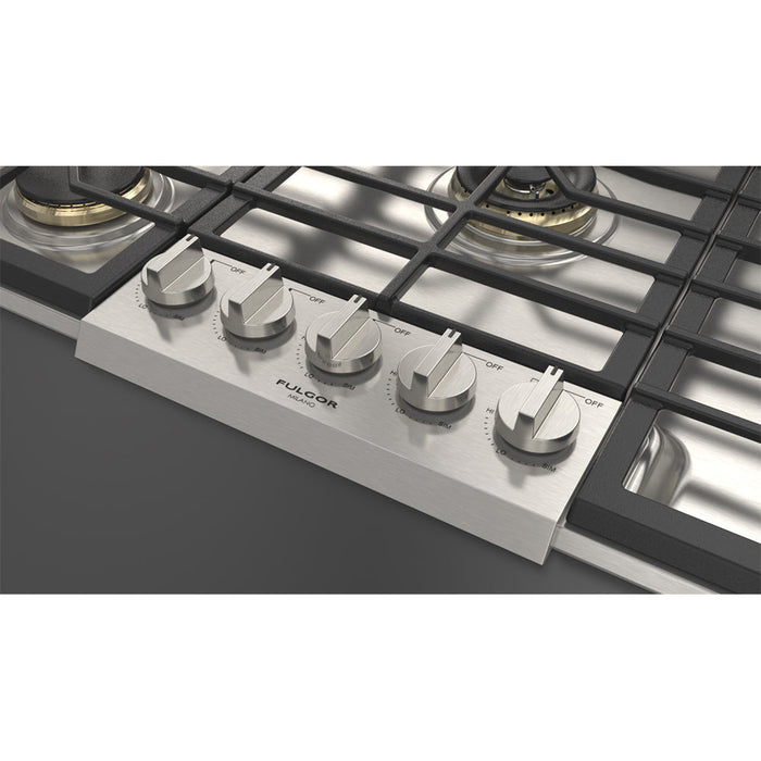 Fulgor Milano 36 in. 600 Series Gas Cooktop with 5 Burners in Stainless Steel - F6PGK365S1